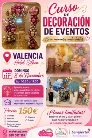 Curso de Decoración de Eventos – Valencia | 8 de Noviembre